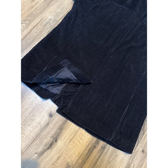 L.L.Bean Womens Double-Breasted Corduroy Jacket Large Navy Blue - Picture 8 of 8